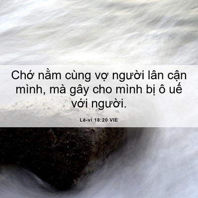 Picture 06 - Lê-vi 18:20 VIE - Chớ nằm cùng vợ người lân cận mình, - Bible Verse Picture
