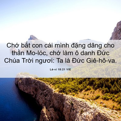Picture 06 - Lê-vi 18:21 VIE - Chớ bắt con cái mình đặng dâng cho - Bible Verse Picture