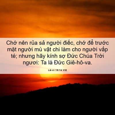 Picture 06 - Lê-vi 19:14 VIE - Chớ nên rủa sả người điếc, chớ - Bible Verse Picture
