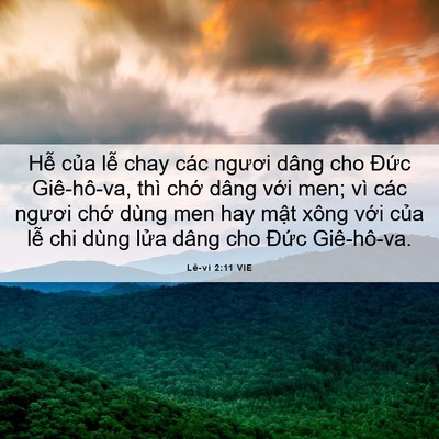 Picture 06 - Lê-vi 2:11 VIE - Hễ của lễ chay các ngươi dâng cho - Bible Verse Picture