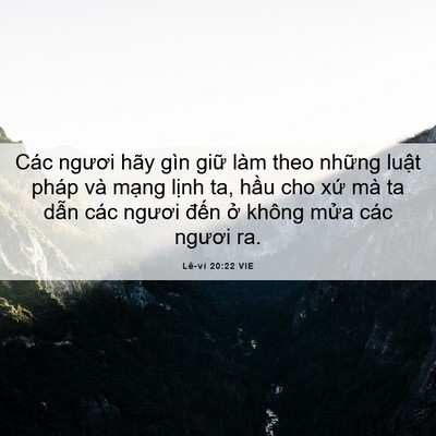 Picture 06 - Lê-vi 20:22 VIE - Các ngươi hãy gìn giữ làm theo những - Bible Verse Picture