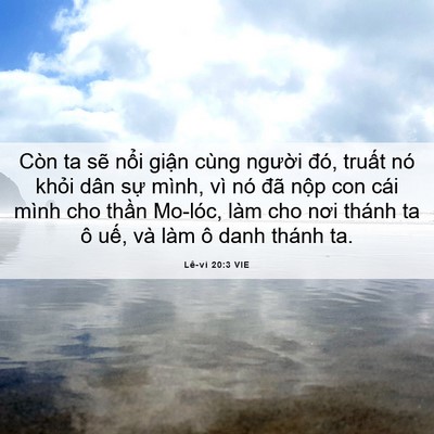 Picture 06 - Lê-vi 20:3 VIE - Còn ta sẽ nổi giận cùng người đó, - Bible Verse Picture
