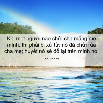 Picture 06 - Lê-vi 20:9 VIE - Khi một người nào chửi cha mắng mẹ - Bible Verse Picture