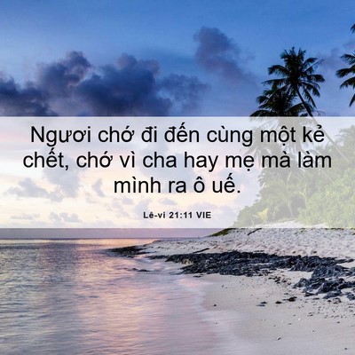 Picture 06 - Lê-vi 21:11 VIE - Ngươi chớ đi đến cùng một kẻ chết, - Bible Verse Picture