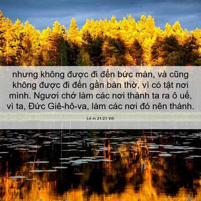 Picture 06 - Lê-vi 21:23 VIE - nhưng không được đi đến bức màn, và - Bible Verse Picture
