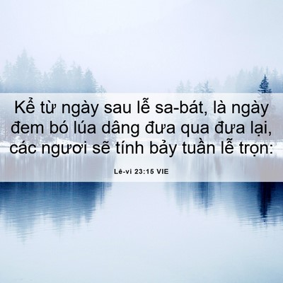 Picture 06 - Lê-vi 23:15 VIE - Kể từ ngày sau lễ sa-bát, là ngày đem - Bible Verse Picture