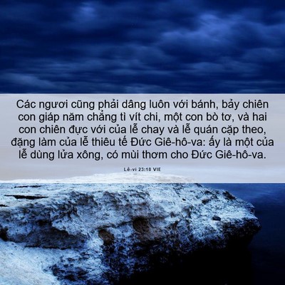 Picture 06 - Lê-vi 23:18 VIE - Các ngươi cũng phải dâng luôn với - Bible Verse Picture