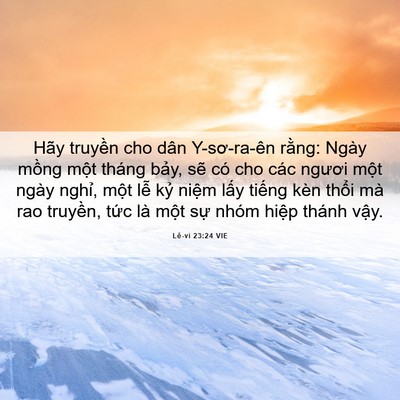 Picture 06 - Lê-vi 23:24 VIE - Hãy truyền cho dân Y-sơ-ra-ên rằng: Ngày - Bible Verse Picture