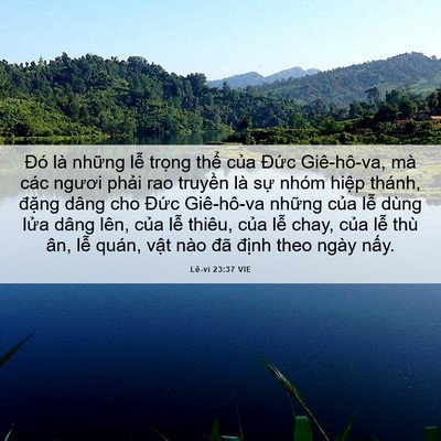 Picture 06 - Lê-vi 23:37 VIE - Đó là những lễ trọng thể của Đức - Bible Verse Picture