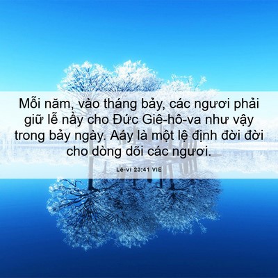 Picture 06 - Lê-vi 23:41 VIE - Mỗi năm, vào tháng bảy, các ngươi - Bible Verse Picture
