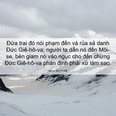 Picture 06 - Lê-vi 24:11 VIE - Đứa trai đó nói phạm đến và rủa - Bible Verse Picture