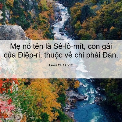 Picture 06 - Lê-vi 24:12 VIE - Mẹ nó tên là Sê-lô-mít, con gái của - Bible Verse Picture