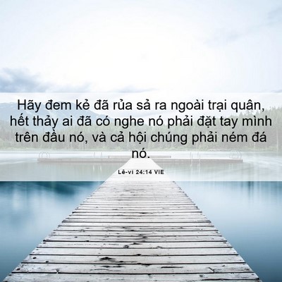 Picture 06 - Lê-vi 24:14 VIE - Hãy đem kẻ đã rủa sả ra ngoài trại - Bible Verse Picture