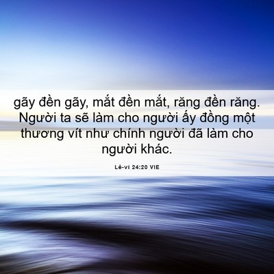 Picture 06 - Lê-vi 24:20 VIE - gãy đền gãy, mắt đền mắt, răng - Bible Verse Picture