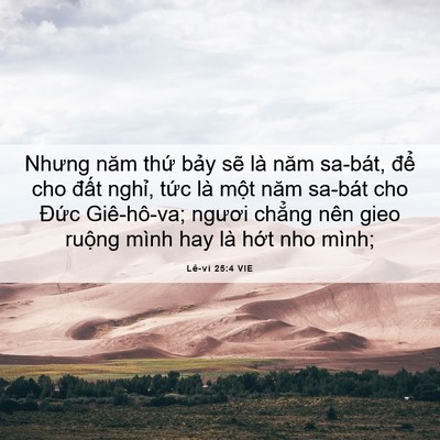 Picture 06 - Lê-vi 25:4 VIE - Nhưng năm thứ bảy sẽ là năm sa-bát, - Bible Verse Picture