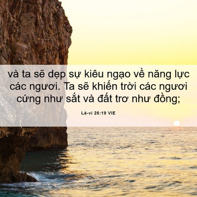 Picture 06 - Lê-vi 26:19 VIE - và ta sẽ dẹp sự kiêu ngạo về năng - Bible Verse Picture