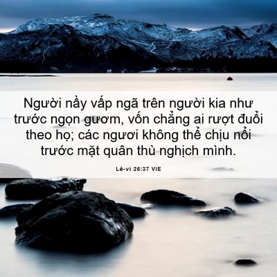 Picture 06 - Lê-vi 26:37 VIE - Người nầy vấp ngã trên người kia như - Bible Verse Picture