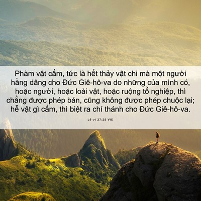 Picture 06 - Lê-vi 27:28 VIE - Phàm vật cấm, tức là hết thảy vật - Bible Verse Picture