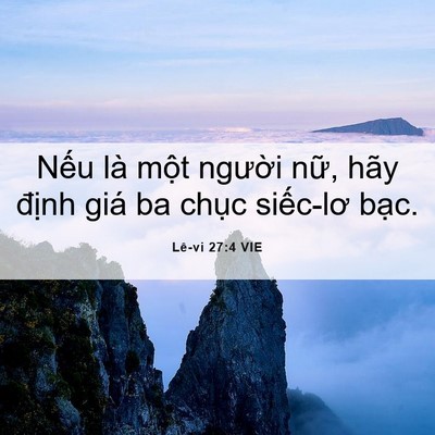 Picture 06 - Lê-vi 27:4 VIE - Nếu là một người nữ, hãy định giá - Bible Verse Picture
