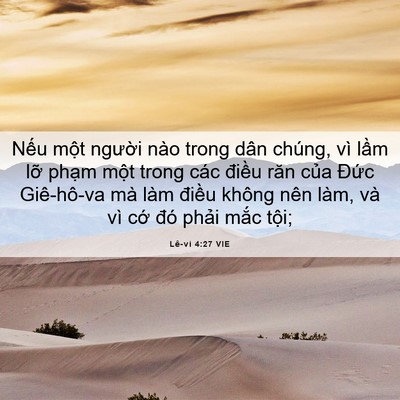 Picture 06 - Lê-vi 4:27 VIE - Nếu một người nào trong dân chúng, vì - Bible Verse Picture