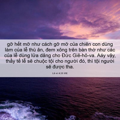 Picture 06 - Lê-vi 4:35 VIE - gỡ hết mỡ như cách gỡ mỡ của chiên - Bible Verse Picture