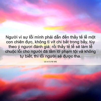 Picture 06 - Lê-vi 5:18 VIE - Người vì sự lỗi mình phải dẫn đến - Bible Verse Picture