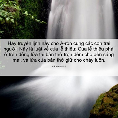 Picture 06 - Lê-vi 6:9 VIE - Hãy truyền lịnh nầy cho A-rôn cùng các - Bible Verse Picture