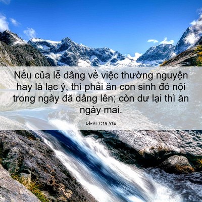 Picture 06 - Lê-vi 7:16 VIE - Nếu của lễ dâng về việc thường - Bible Verse Picture