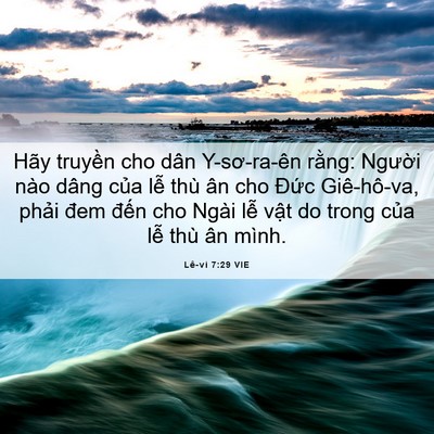 Picture 06 - Lê-vi 7:29 VIE - Hãy truyền cho dân Y-sơ-ra-ên rằng: - Bible Verse Picture