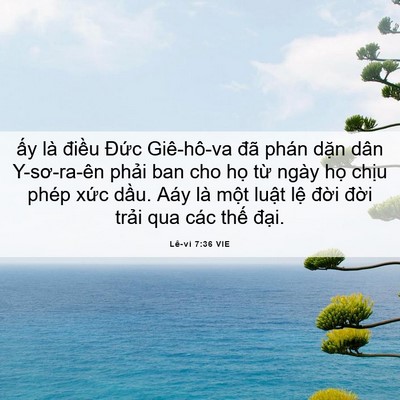 Picture 06 - Lê-vi 7:36 VIE - ấy là điều Đức Giê-hô-va đã phán - Bible Verse Picture