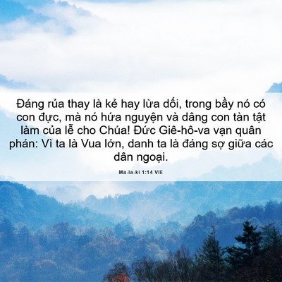 Picture 06 - Ma-la-ki 1:14 VIE - Đáng rủa thay là kẻ hay lừa dối, trong - Bible Verse Picture