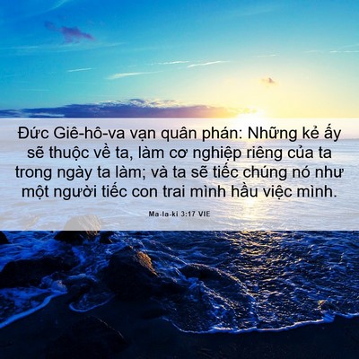 Picture 06 - Ma-la-ki 3:17 VIE - Đức Giê-hô-va vạn quân phán: Những - Bible Verse Picture
