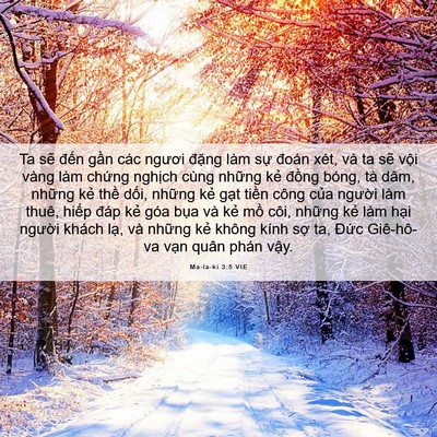 Picture 06 - Ma-la-ki 3:5 VIE - Ta sẽ đến gần các ngươi đặng làm - Bible Verse Picture