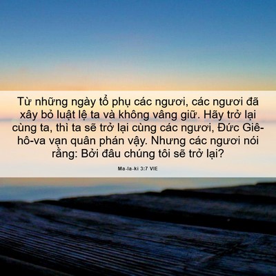 Picture 06 - Ma-la-ki 3:7 VIE - Từ những ngày tổ phụ các ngươi, các - Bible Verse Picture
