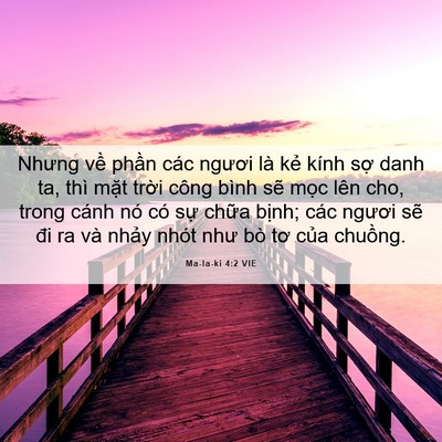 Picture 06 - Ma-la-ki 4:2 VIE - Nhưng về phần các ngươi là kẻ kính - Bible Verse Picture