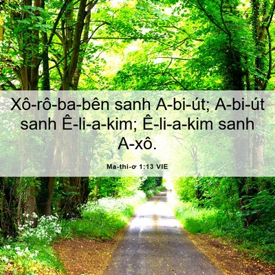 Picture 06 - Ma-thi-ơ 1:13 VIE - Xô-rô-ba-bên sanh A-bi-út; A-bi-út sanh - Bible Verse Picture