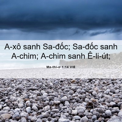 Picture 06 - Ma-thi-ơ 1:14 VIE - A-xô sanh Sa-đốc; Sa-đốc sanh A-chim; - Bible Verse Picture