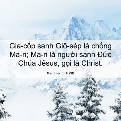 Picture 06 - Ma-thi-ơ 1:16 VIE - Gia-cốp sanh Giô-sép là chồng Ma-ri; Ma-ri - Bible Verse Picture