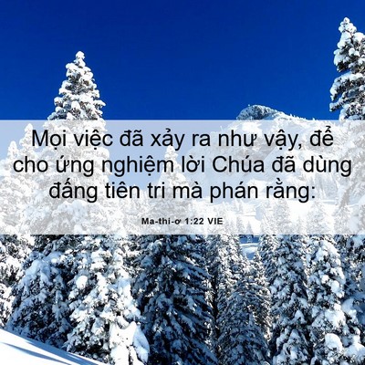 Picture 06 - Ma-thi-ơ 1:22 VIE - Mọi việc đã xảy ra như vậy, để cho - Bible Verse Picture