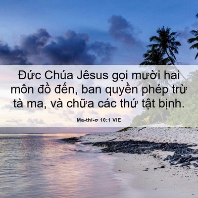 Picture 06 - Ma-thi-ơ 10:1 VIE - Đức Chúa Jêsus gọi mười hai môn đồ - Bible Verse Picture