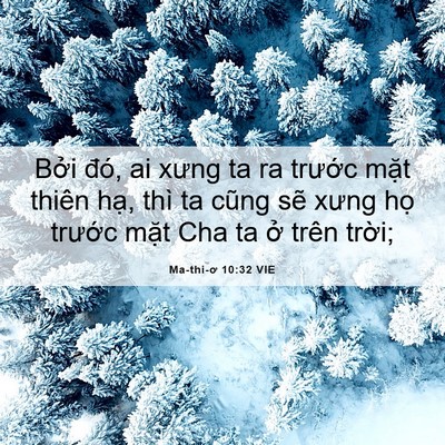 Picture 06 - Ma-thi-ơ 10:32 VIE - Bởi đó, ai xưng ta ra trước mặt thiên - Bible Verse Picture