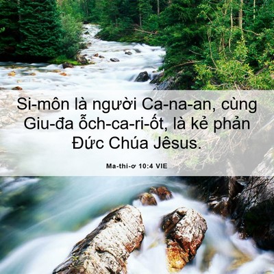 Picture 06 - Ma-thi-ơ 10:4 VIE - Si-môn là người Ca-na-an, cùng Giu-đa - Bible Verse Picture