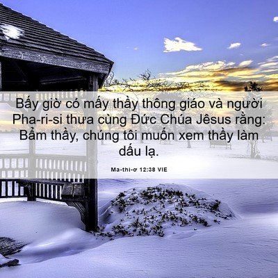Picture 06 - Ma-thi-ơ 12:38 VIE - Bấy giờ có mấy thầy thông giáo và - Bible Verse Picture