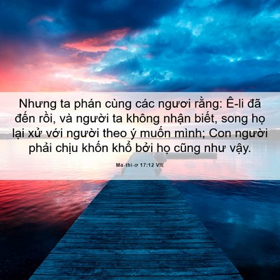 Picture 06 - Ma-thi-ơ 17:12 VIE - Nhưng ta phán cùng các ngươi rằng: Ê-li - Bible Verse Picture