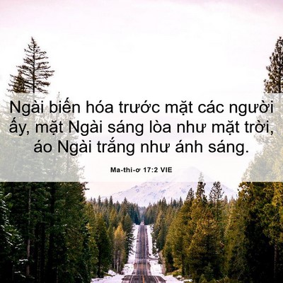Picture 06 - Ma-thi-ơ 17:2 VIE - Ngài biến hóa trước mặt các người - Bible Verse Picture