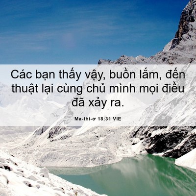 Picture 06 - Ma-thi-ơ 18:31 VIE - Các bạn thấy vậy, buồn lắm, đến - Bible Verse Picture
