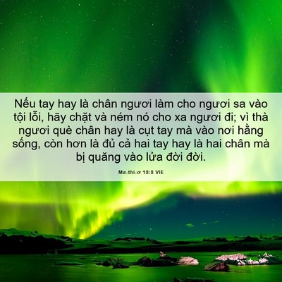 Picture 06 - Ma-thi-ơ 18:8 VIE - Nếu tay hay là chân ngươi làm cho ngươi - Bible Verse Picture