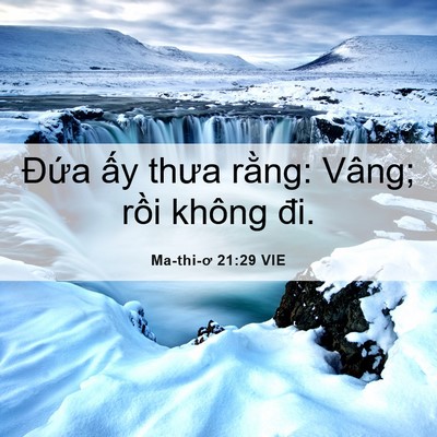 Picture 06 - Ma-thi-ơ 21:29 VIE - Đứa ấy thưa rằng: Vâng; rồi không - Bible Verse Picture