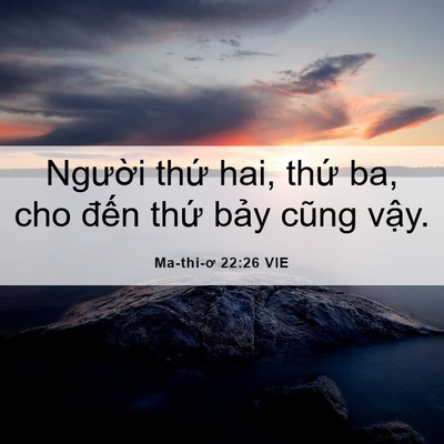 Picture 06 - Ma-thi-ơ 22:26 VIE - Người thứ hai, thứ ba, cho đến thứ - Bible Verse Picture