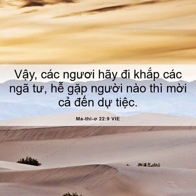 Picture 06 - Ma-thi-ơ 22:9 VIE - Vậy, các ngươi hãy đi khắp các ngã - Bible Verse Picture